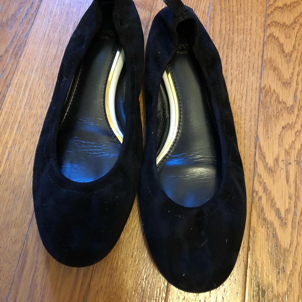 Lanvin velvet black ballet flat